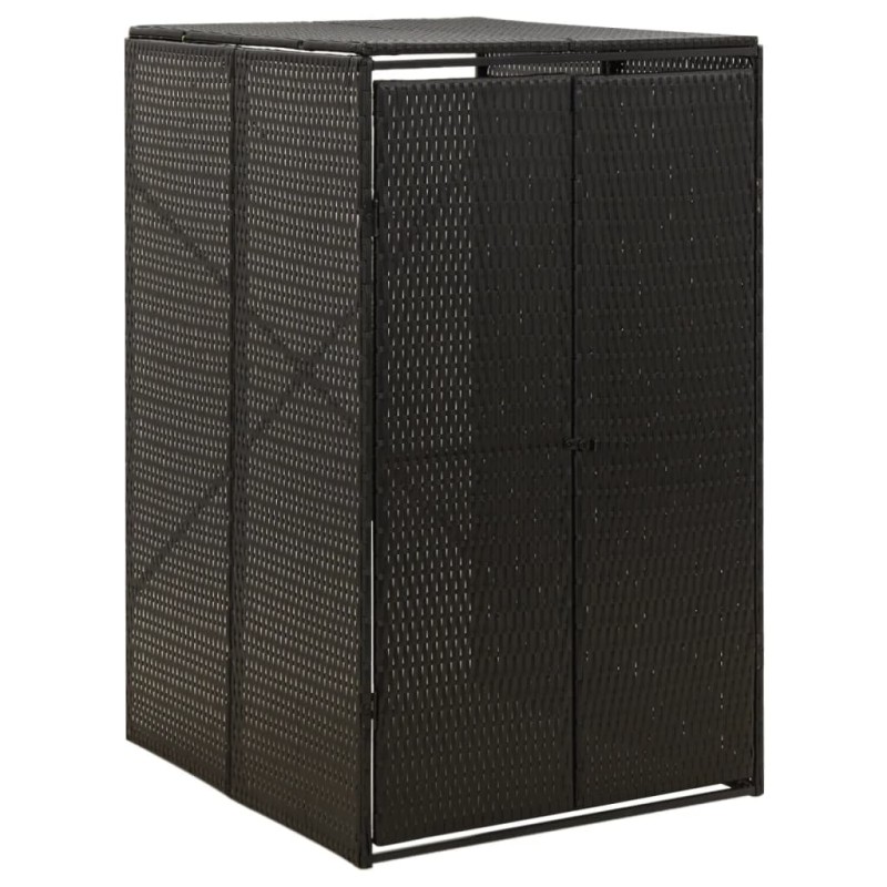 vidaXL Cobertizo para contenedor de basura ratán PE 70x80x117 cm vidaXL Cobertizo para contenedor de basura ratán PE 70x80x117 cm