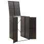 vidaXL Cobertizo para contenedor de basura ratán PE 70x80x117 cm vidaXL Cobertizo para contenedor de basura ratán PE 70x80x117 cm