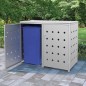 vidaXL Cobertizo contenedor de basura doble acero inoxidable 240L