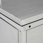 vidaXL Cobertizo contenedor de basura doble acero inoxidable 240L
