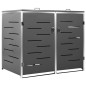vidaXL Cobertizo para dos contenedores basura acero 138x77,5x112,5 cm
