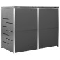 vidaXL Cobertizo para dos contenedores basura acero 138x77,5x112,5 cm