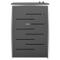 vidaXL Cobertizo para dos contenedores basura acero 138x77,5x112,5 cm