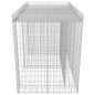 vidaXL Muro de gaviones para contenedor de basura acero 190x100x130cm
