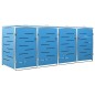vidaXL Cobertizo para 4 contenedores basura acero 276,5x77,5x112,5 cm vidaXL Cobertizo para 4 contenedores basura acero 276,5x77,5x112,5 cm