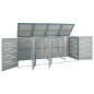vidaXL Cobertizo para 4 contenedores basura acero 276,5x77,5x112,5 cm vidaXL Cobertizo para 4 contenedores basura acero 276,5x77,5x112,5 cm