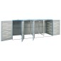vidaXL Cobertizo para 4 contenedores basura acero 276,5x77,5x112,5 cm vidaXL Cobertizo para 4 contenedores basura acero 276,5x77,5x112,5 cm
