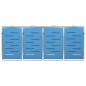 vidaXL Cobertizo para 4 contenedores basura acero 276,5x77,5x112,5 cm vidaXL Cobertizo para 4 contenedores basura acero 276,5x77,5x112,5 cm