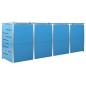 vidaXL Cobertizo para 4 contenedores basura acero 276,5x77,5x112,5 cm vidaXL Cobertizo para 4 contenedores basura acero 276,5x77,5x112,5 cm
