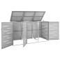 vidaXL Cobertizo para tres contenedores basura acero 207x77,5x112,5 cm vidaXL Cobertizo para tres contenedores basura acero 207x77,5x112,5 cm