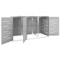 vidaXL Cobertizo para tres contenedores basura acero 207x77,5x112,5 cm vidaXL Cobertizo para tres contenedores basura acero 207x77,5x112,5 cm