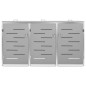 vidaXL Cobertizo para tres contenedores basura acero 207x77,5x112,5 cm vidaXL Cobertizo para tres contenedores basura acero 207x77,5x112,5 cm