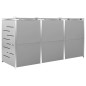 vidaXL Cobertizo para tres contenedores basura acero 207x77,5x112,5 cm vidaXL Cobertizo para tres contenedores basura acero 207x77,5x112,5 cm