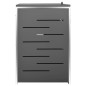vidaXL Cobertizo para 4 contenedores basura acero 276,5x77,5x112,5 cm vidaXL Cobertizo para 4 contenedores basura acero 276,5x77,5x112,5 cm