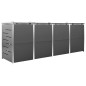 vidaXL Cobertizo para 4 contenedores basura acero 276,5x77,5x112,5 cm vidaXL Cobertizo para 4 contenedores basura acero 276,5x77,5x112,5 cm