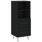vidaXL Aparador de madera contrachapada negro 34,5x34x180 cm vidaXL Aparador de madera contrachapada negro 34,5x34x180 cm