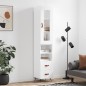 vidaXL Aparador alto madera contrachapada blanco brillo 34,5x34x180 cm vidaXL Aparador alto madera contrachapada blanco brillo 34,5x34x180 cm