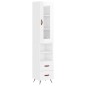 vidaXL Aparador alto madera contrachapada blanco brillo 34,5x34x180 cm vidaXL Aparador alto madera contrachapada blanco brillo 34,5x34x180 cm