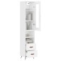 vidaXL Aparador alto madera contrachapada blanco brillo 34,5x34x180 cm vidaXL Aparador alto madera contrachapada blanco brillo 34,5x34x180 cm