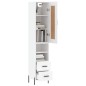 vidaXL Aparador alto madera contrachapada blanco 34,5x34x180 cm vidaXL Aparador alto madera contrachapada blanco 34,5x34x180 cm