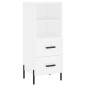 vidaXL Aparador alto madera contrachapada blanco 34,5x34x180 cm vidaXL Aparador alto madera contrachapada blanco 34,5x34x180 cm
