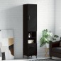 vidaXL Aparador de madera contrachapada negro 34,5x34x180 cm vidaXL Aparador de madera contrachapada negro 34,5x34x180 cm