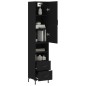 vidaXL Aparador de madera contrachapada negro 34,5x34x180 cm vidaXL Aparador de madera contrachapada negro 34,5x34x180 cm