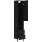 vidaXL Aparador de madera contrachapada negro 34,5x34x180 cm vidaXL Aparador de madera contrachapada negro 34,5x34x180 cm