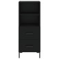 vidaXL Aparador de madera contrachapada negro 34,5x34x180 cm vidaXL Aparador de madera contrachapada negro 34,5x34x180 cm
