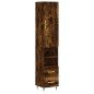 vidaXL Aparador de madera contrachapada roble ahumado 34,5x34x180 cm vidaXL Aparador de madera contrachapada roble ahumado 34,5x34x180 cm