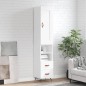 vidaXL Aparador alto madera contrachapada blanco 34,5x34x180 cm vidaXL Aparador alto madera contrachapada blanco 34,5x34x180 cm