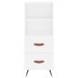 vidaXL Aparador alto madera contrachapada blanco 34,5x34x180 cm vidaXL Aparador alto madera contrachapada blanco 34,5x34x180 cm