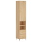 vidaXL Aparador de madera contrachapada roble Sonoma 34,5x34x180 cm vidaXL Aparador de madera contrachapada roble Sonoma 34,5x34x180 cm