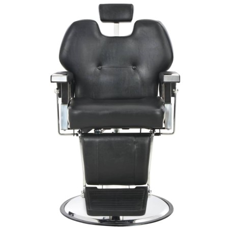 vidaXL Silla de peluquería de cuero sintético negra 72x68x98 cm