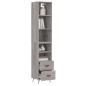 vidaXL Aparador alto madera contrachapada gris Sonoma 34,5x34x180 cm vidaXL Aparador alto madera contrachapada gris Sonoma 34,5x34x180 cm