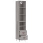 vidaXL Aparador alto madera contrachapada gris Sonoma 34,5x34x180 cm vidaXL Aparador alto madera contrachapada gris Sonoma 34,5x34x180 cm