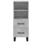 vidaXL Aparador de madera contrachapada gris hormigón 34,5x34x180 cm