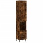 vidaXL Aparador de madera contrachapada roble ahumado 34,5x34x180 cm