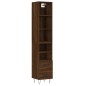 vidaXL Aparador alto madera contrachapada roble marrón 34,5x34x180 cm vidaXL Aparador alto madera contrachapada roble marrón 34,5x34x180 cm