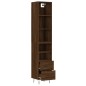 vidaXL Aparador alto madera contrachapada roble marrón 34,5x34x180 cm vidaXL Aparador alto madera contrachapada roble marrón 34,5x34x180 cm
