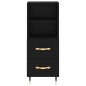 vidaXL Aparador de madera contrachapada negro 34,5x34x180 cm vidaXL Aparador de madera contrachapada negro 34,5x34x180 cm