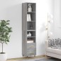 vidaXL Aparador alto madera contrachapada gris Sonoma 34,5x34x180 cm vidaXL Aparador alto madera contrachapada gris Sonoma 34,5x34x180 cm