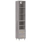 vidaXL Aparador alto madera contrachapada gris Sonoma 34,5x34x180 cm vidaXL Aparador alto madera contrachapada gris Sonoma 34,5x34x180 cm