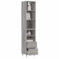 vidaXL Aparador alto madera contrachapada gris Sonoma 34,5x34x180 cm vidaXL Aparador alto madera contrachapada gris Sonoma 34,5x34x180 cm