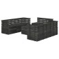 vidaXL Muebles palets de jardín 9 pzas madera maciza pino gris oscuro
