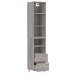 vidaXL Aparador alto madera contrachapada gris Sonoma 34,5x34x180 cm vidaXL Aparador alto madera contrachapada gris Sonoma 34,5x34x180 cm