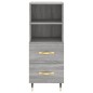 vidaXL Aparador alto madera contrachapada gris Sonoma 34,5x34x180 cm vidaXL Aparador alto madera contrachapada gris Sonoma 34,5x34x180 cm