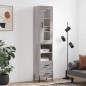vidaXL Aparador alto madera contrachapada gris Sonoma 34,5x34x180 cm