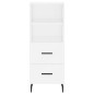 vidaXL Aparador alto madera contrachapada blanco 34,5x34x180 cm