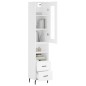 vidaXL Aparador alto madera contrachapada blanco 34,5x34x180 cm vidaXL Aparador alto madera contrachapada blanco 34,5x34x180 cm
